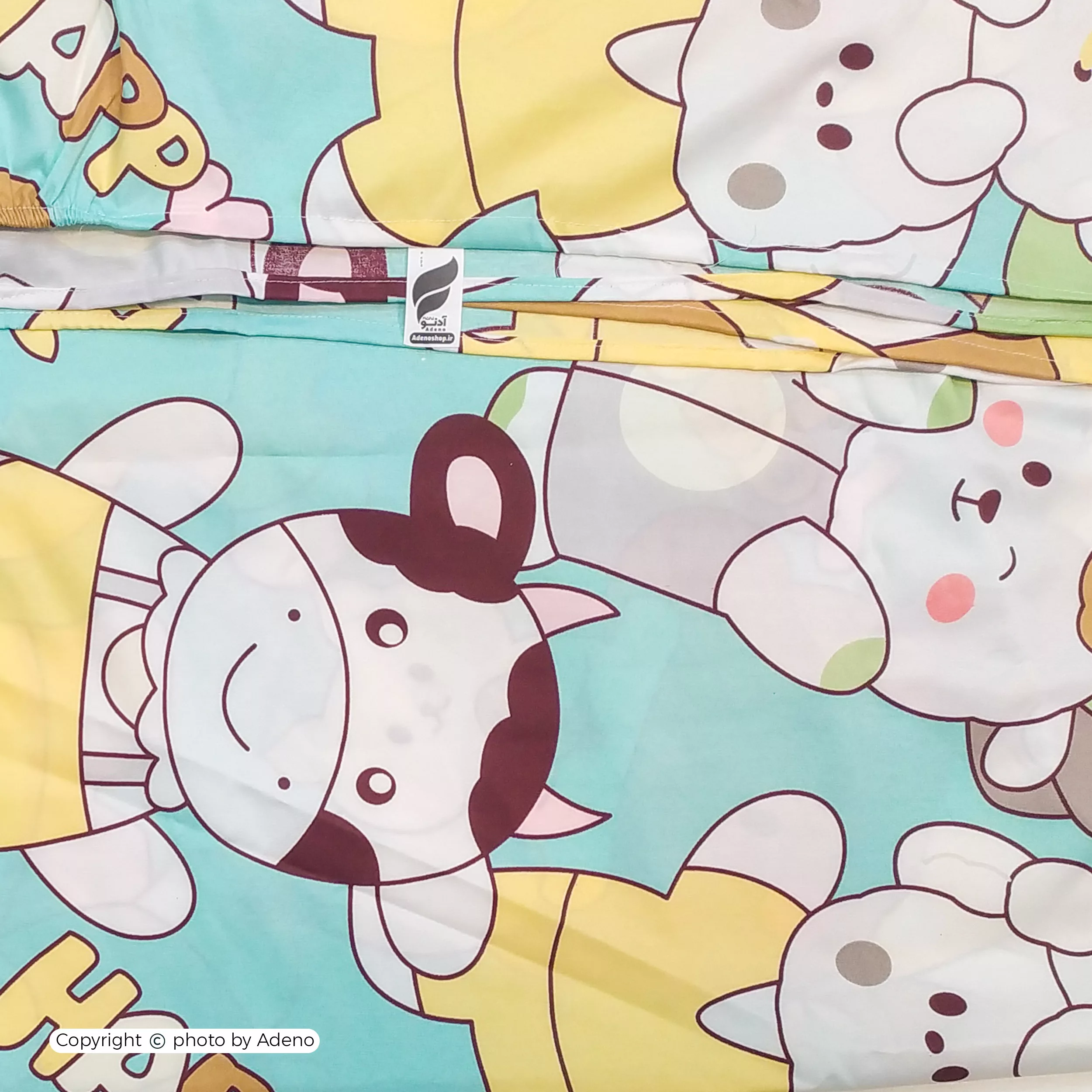 ملحفه آدنو مدل HAPPY کد IR147 یکنفره سایز 80x180 سانتی متر