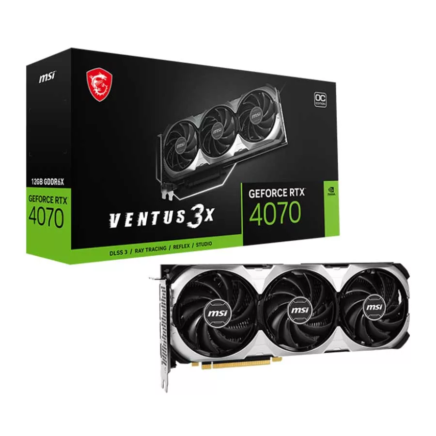 کارت گرافیک ام اس آی مدل GeForce RTX 4070 VENTUS 3X 12G OC GDDR6X