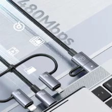 کابل تبدیل usb / usb-c به usb-c / micro usb / لایتنینگ یوسمز مدل sj738 طول 2 متر