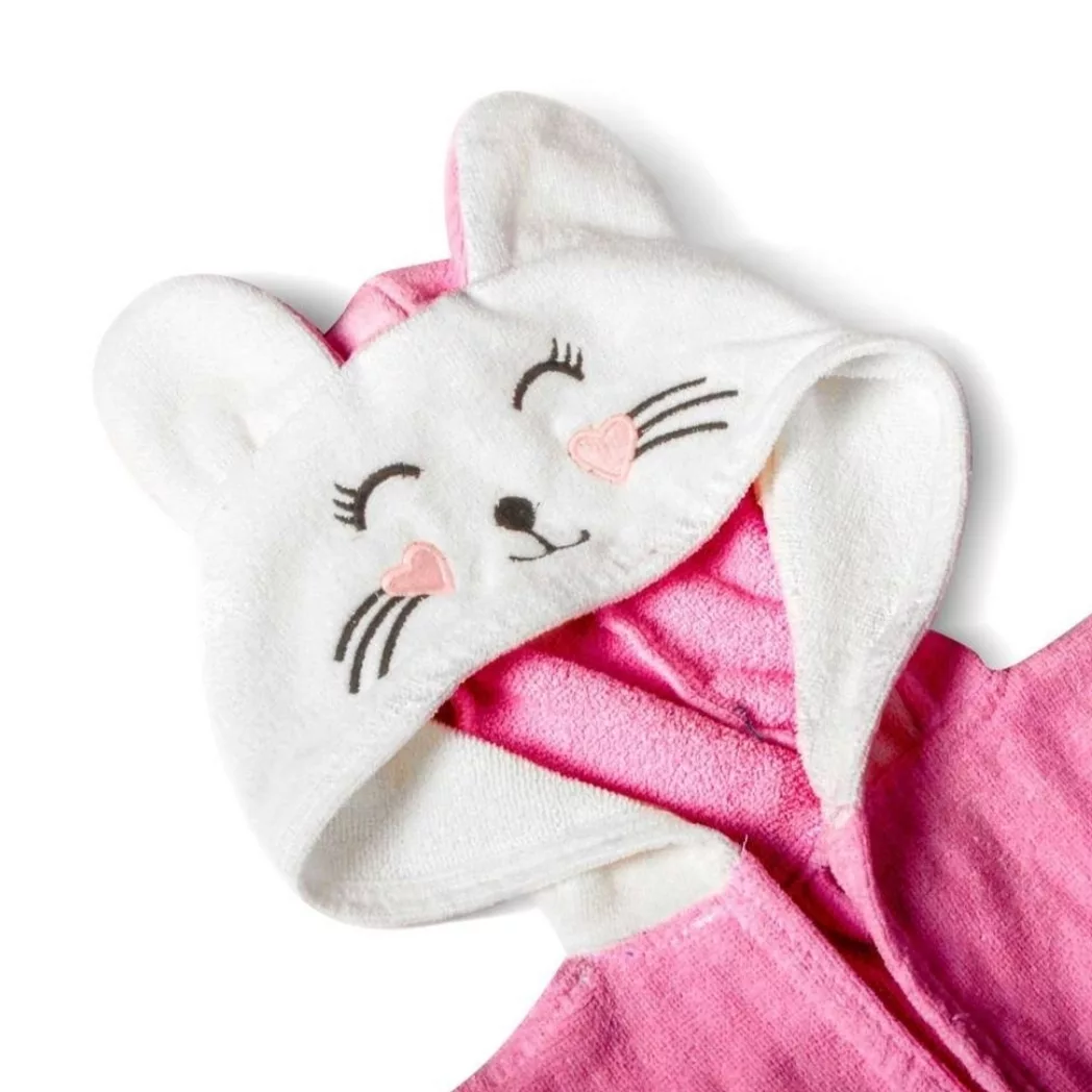 حوله پالتویی کودک کلبک طرح گربه سایز 70