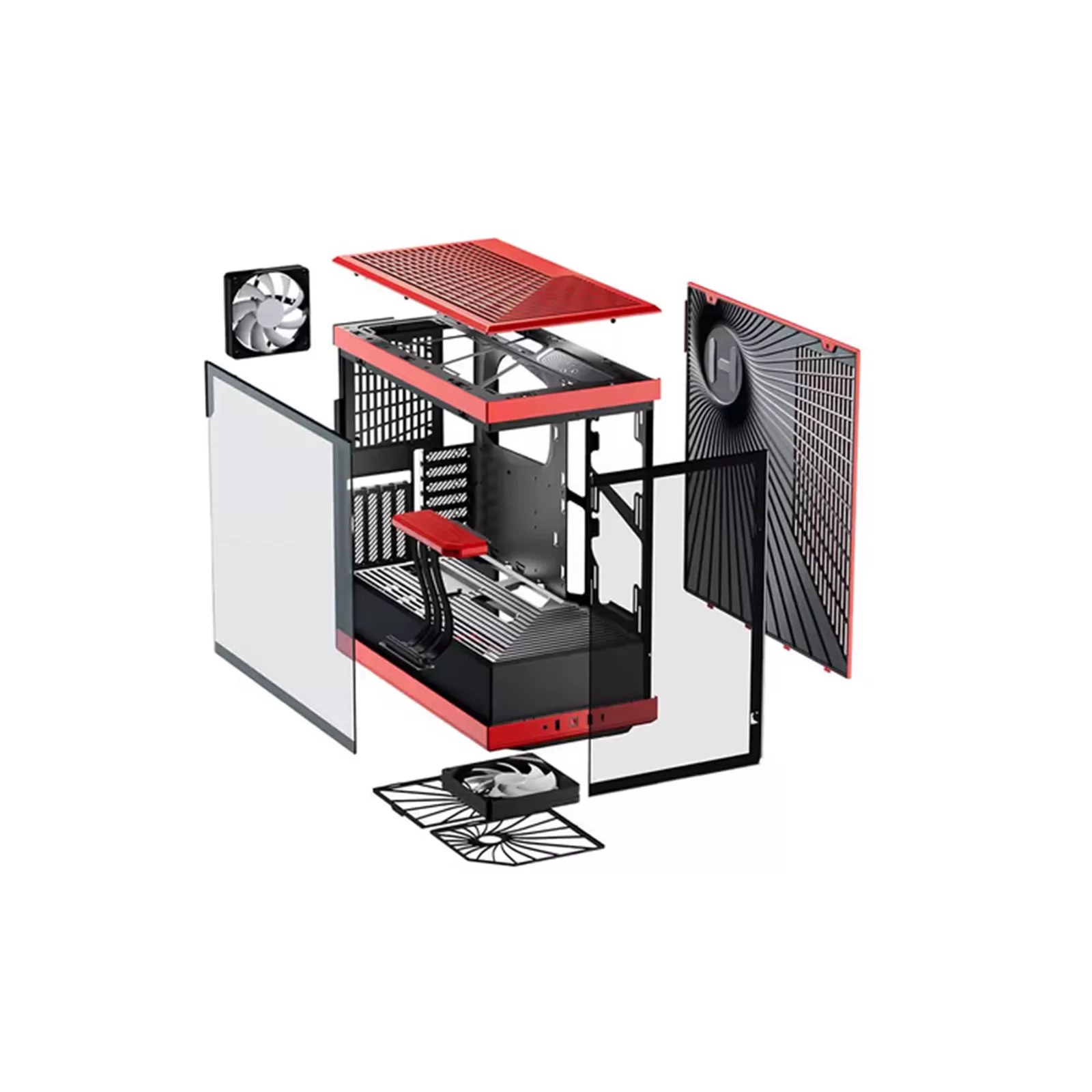کیس کامپیوتر هایت مدل Y40 Black Cherry