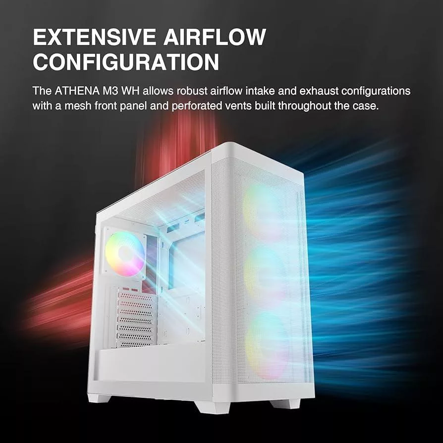کیس کامپیوتر گیم دیاس مدل ATHENA M3 WH