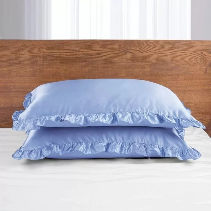 روبالشی مدل ساتن چین دار مجموعه 2 عددی