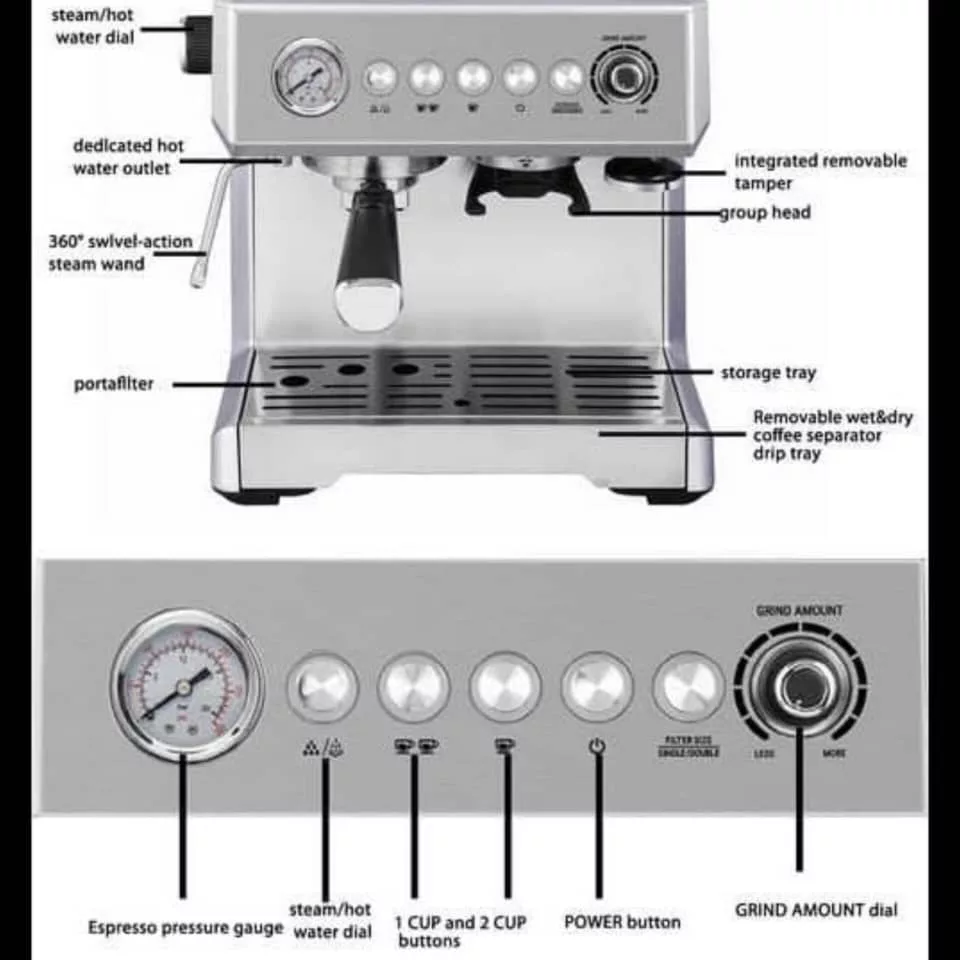اسپرسو ساز 2500 میلیلیتر مدل باریستا AM7301
