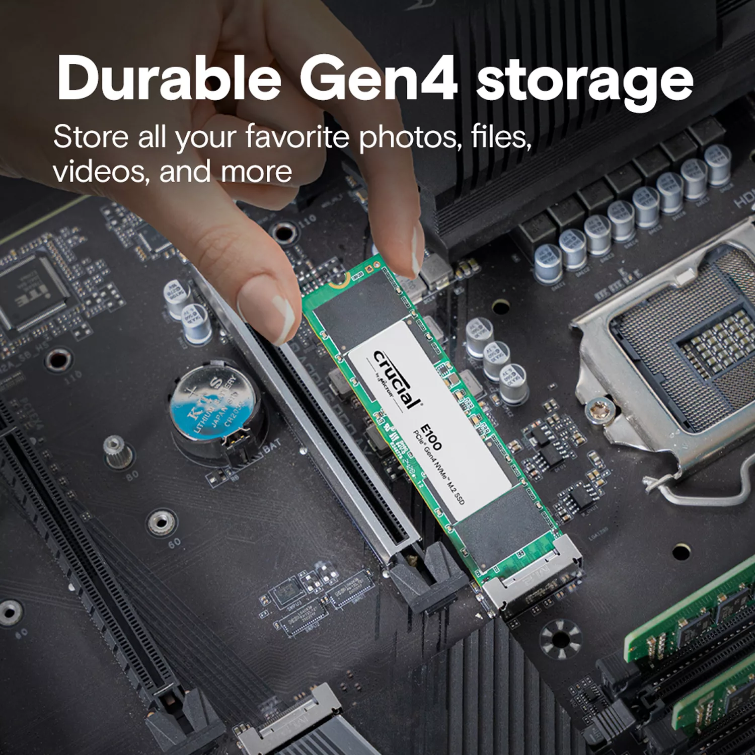 اس اس دی اینترنال PCIe 4.0 کروشیال مدل E100 Gen4 ظرفیت یک ترابایت