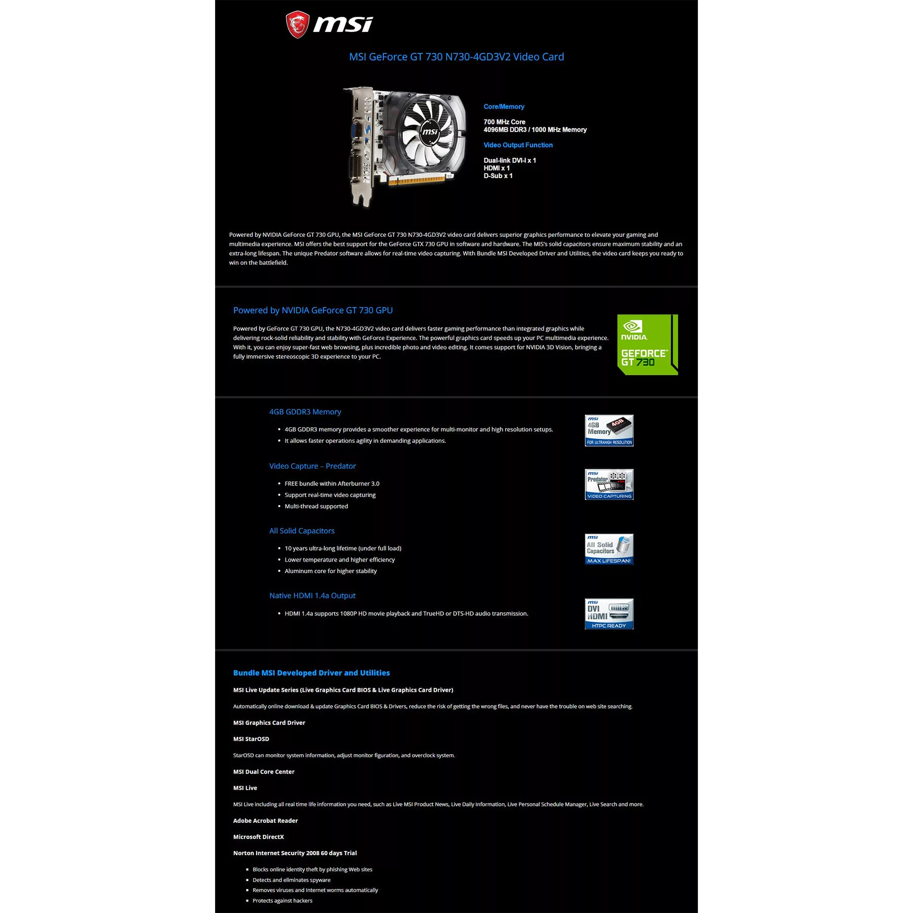 کارت گرافیک ام اس آی مدل GT 730