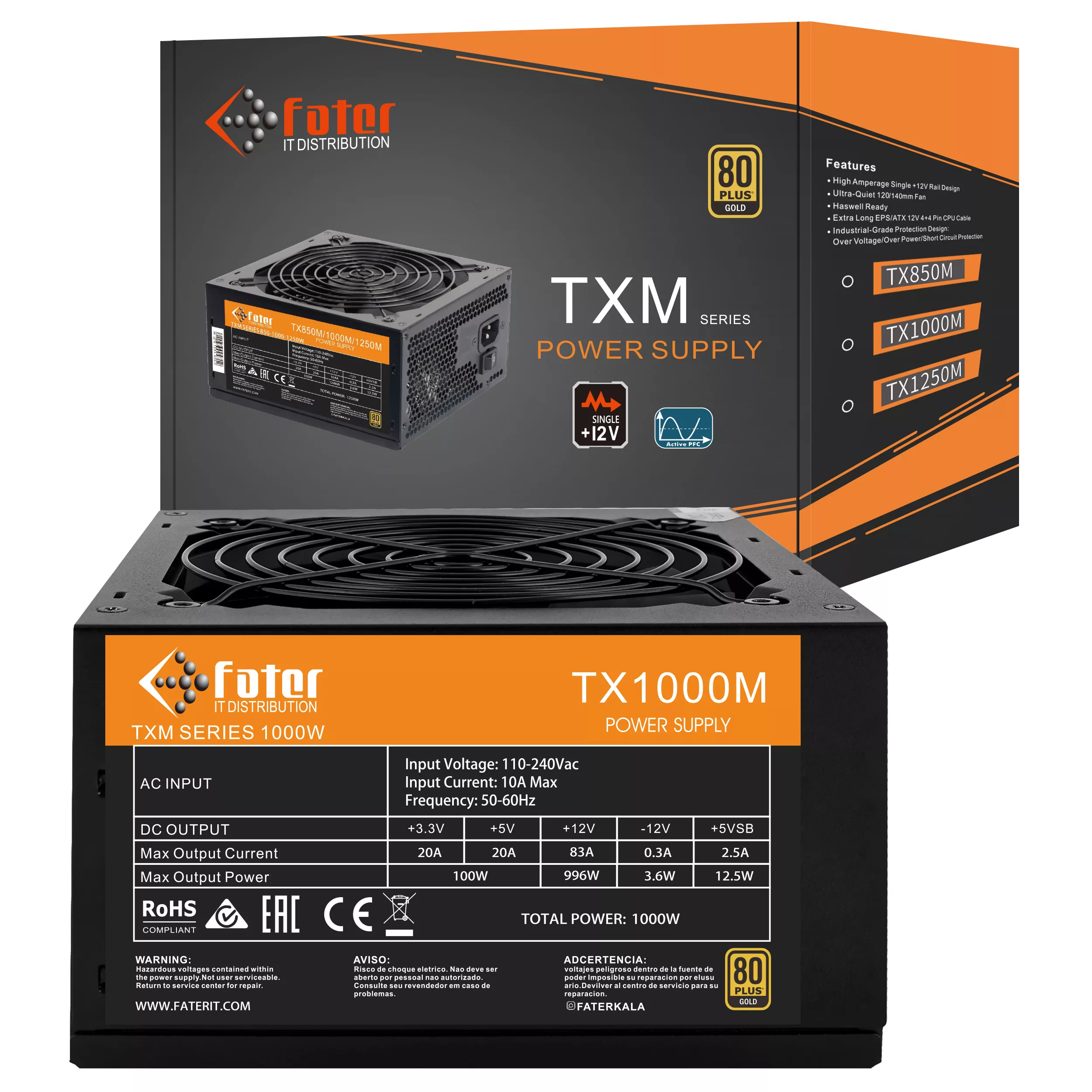 منبع تغذیه کامپیوتر فاطر مدل TX1000M