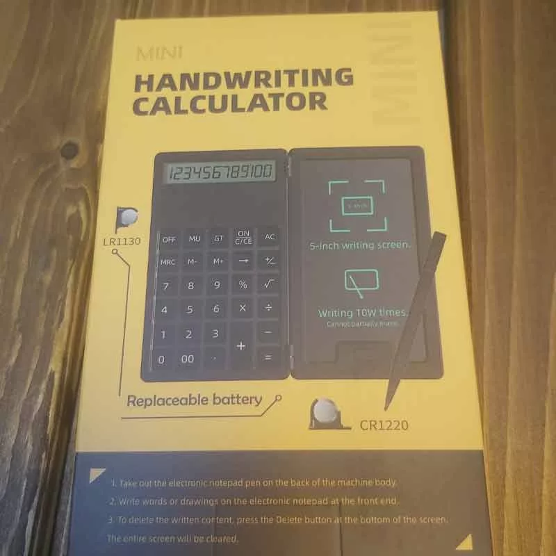 ماشین حساب مدل mini handwriting calculator طرح  پد یادداشت دار