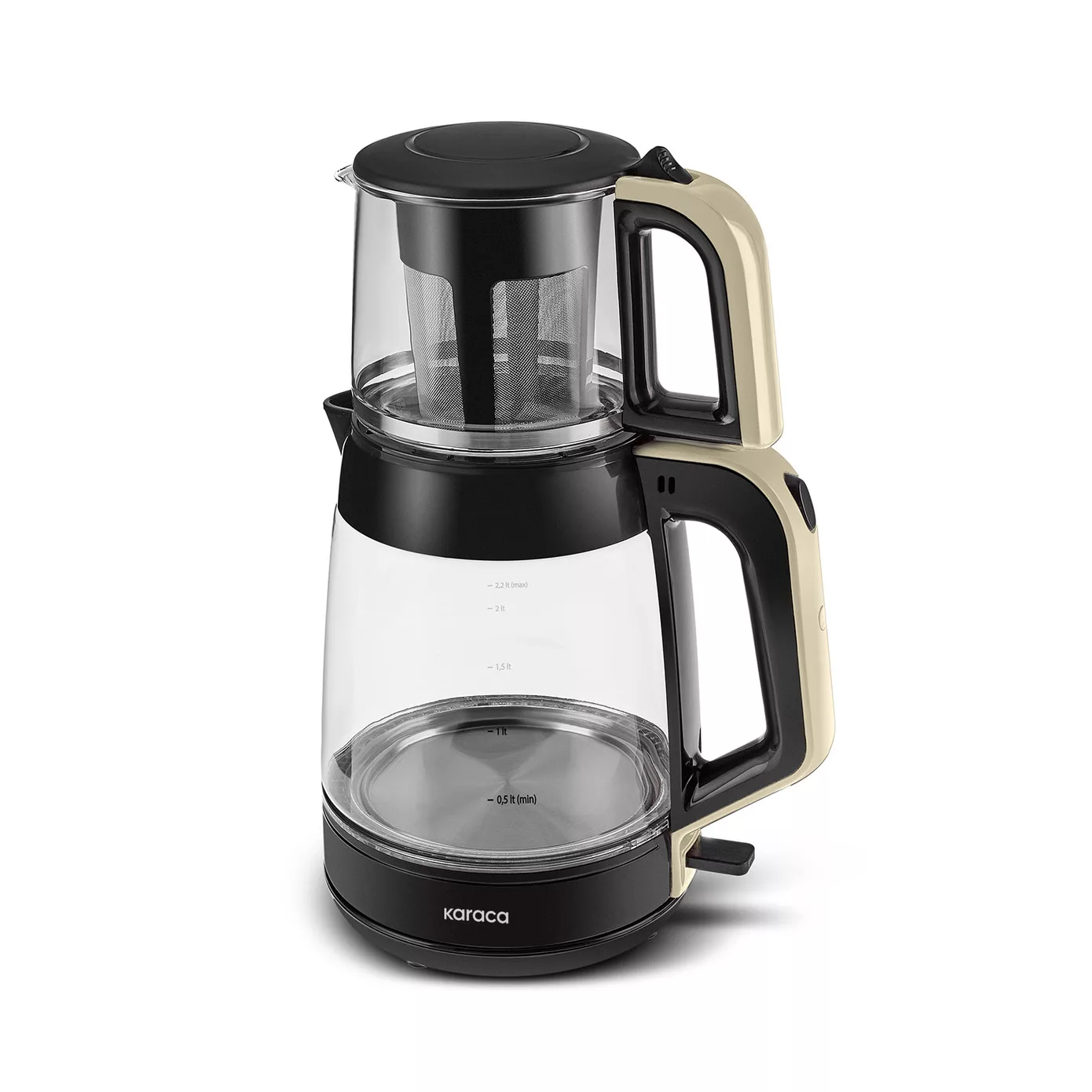 چای ساز روی هم کاراجا مدل Glass Tea XL