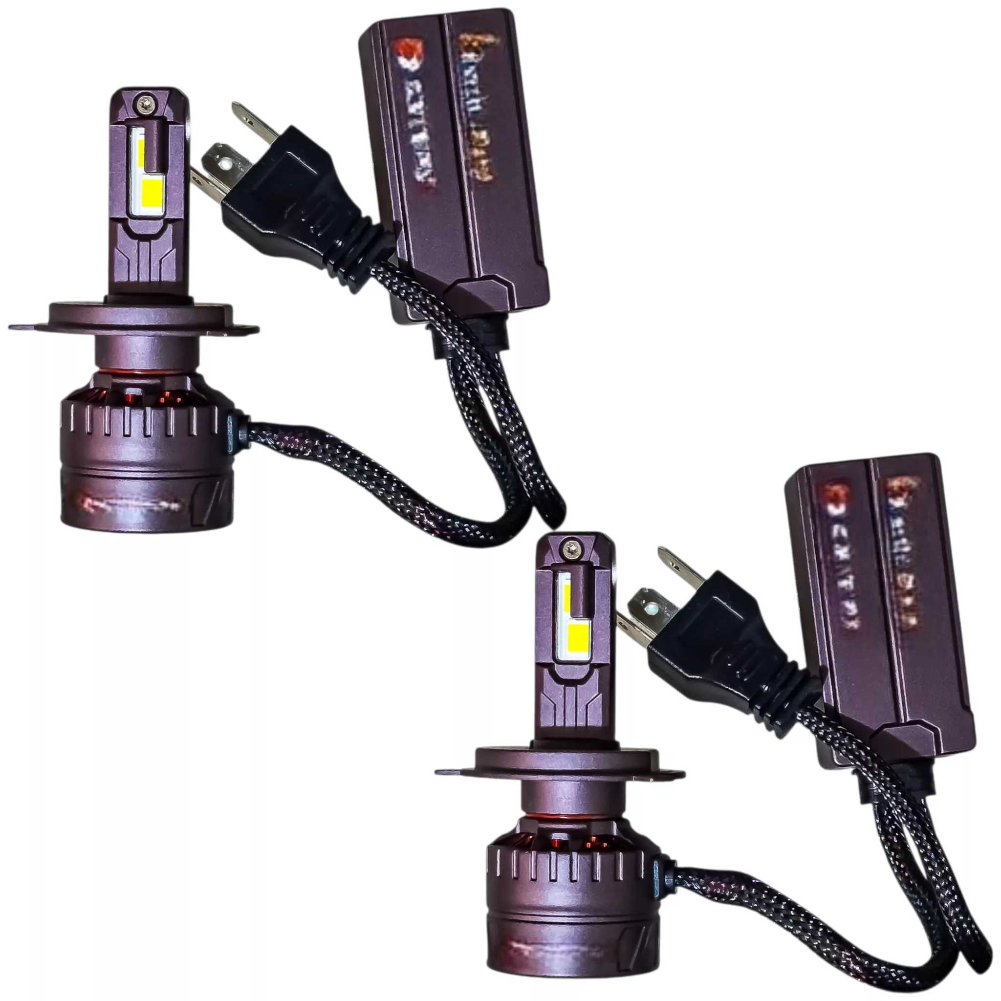 لامپ نور پایین و نور بالا چراغ جلو تک حالته بست یدک مدل یخی کد VX5 با پایه H4 مناسب برای پژو 405 بسته ۲ عددی