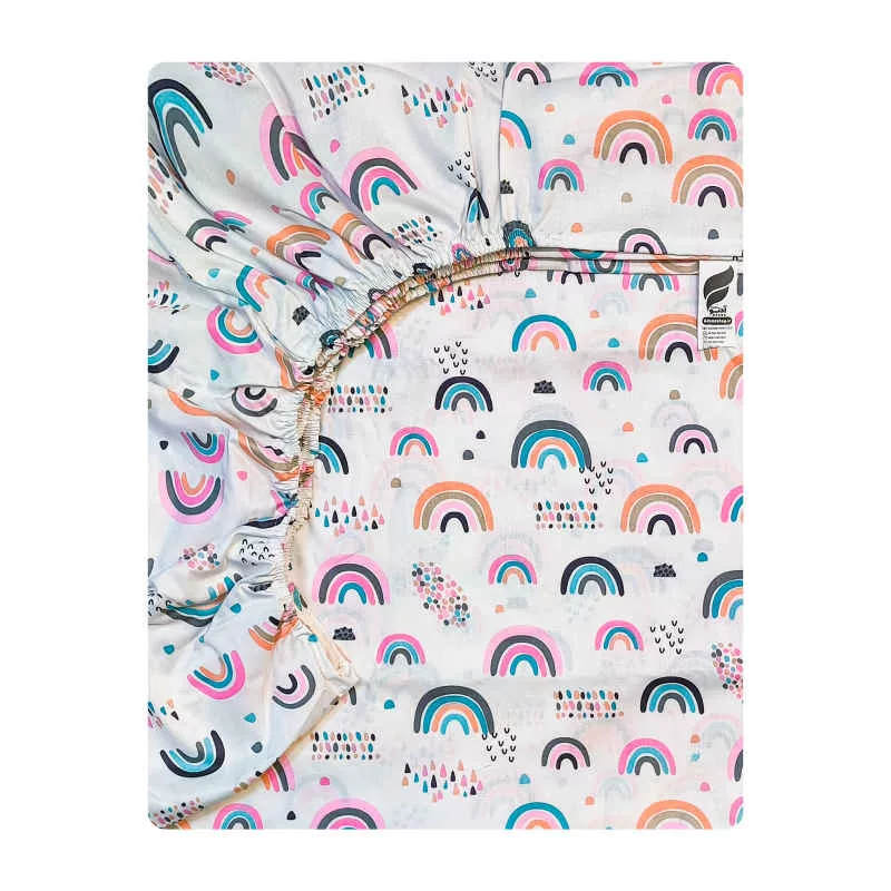 ملحفه نوجوان آدنو مدل رنگین کمان کد FI29 سایز 80x180 سانتی متر