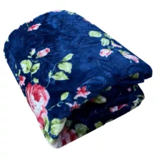 پتو 1 نفر هنرمند مدل گل ابریشمی  سایز 220×160 سانتی‌متر