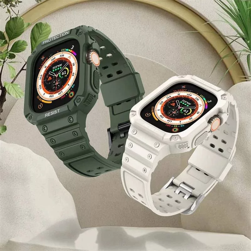 بند مدل Protection Resist G-Shock مناسب برای اپل واچ سایز 42 , 44 , 45 میلی متری