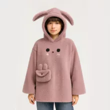 هودی زنانه مدل گوش دار به همراه کیف