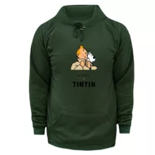 هودی زنانه مدل تن تن رنگ یشمی