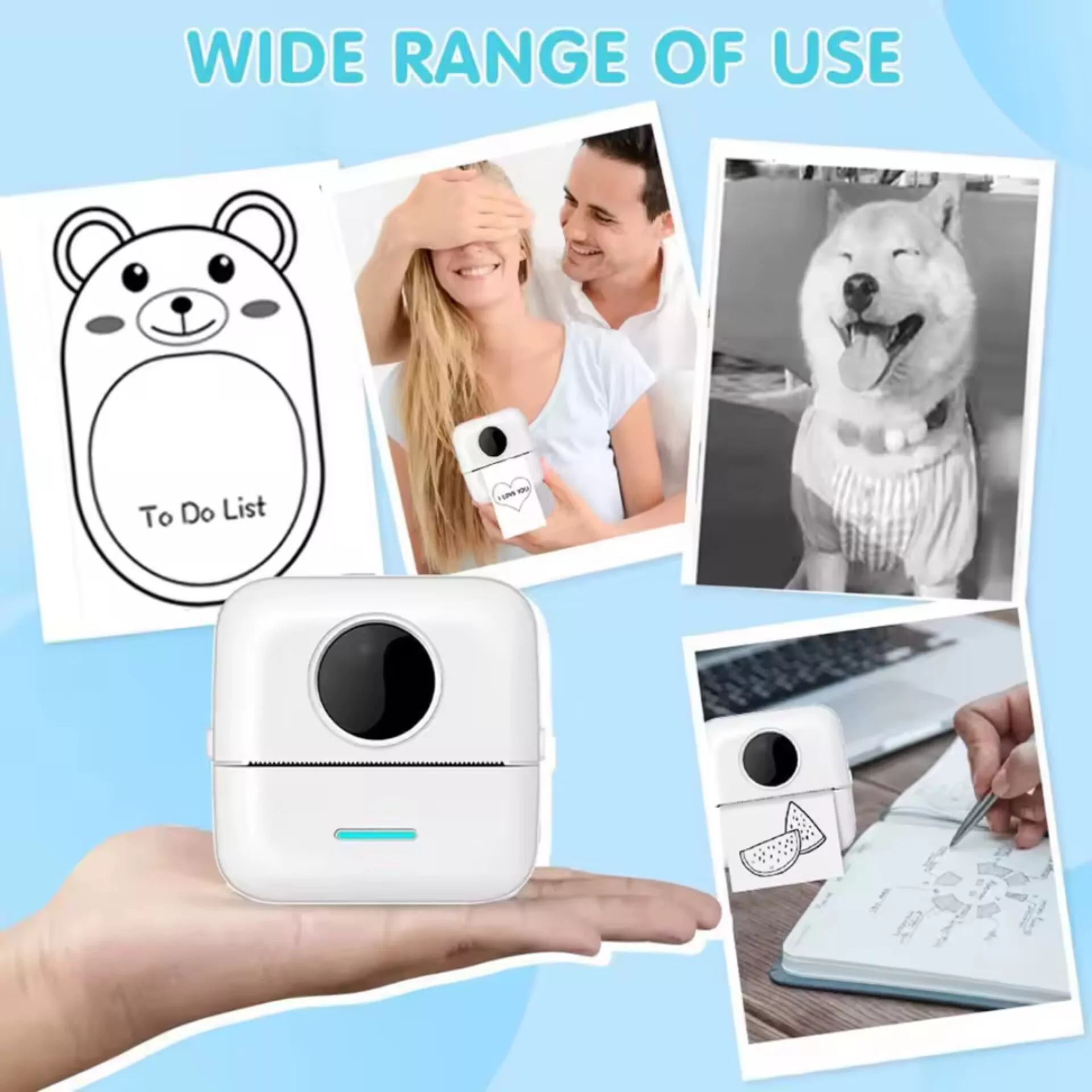 مینی پرینتر حرارتی ناب سل مدل پرتابل شارژی کد Nab-1