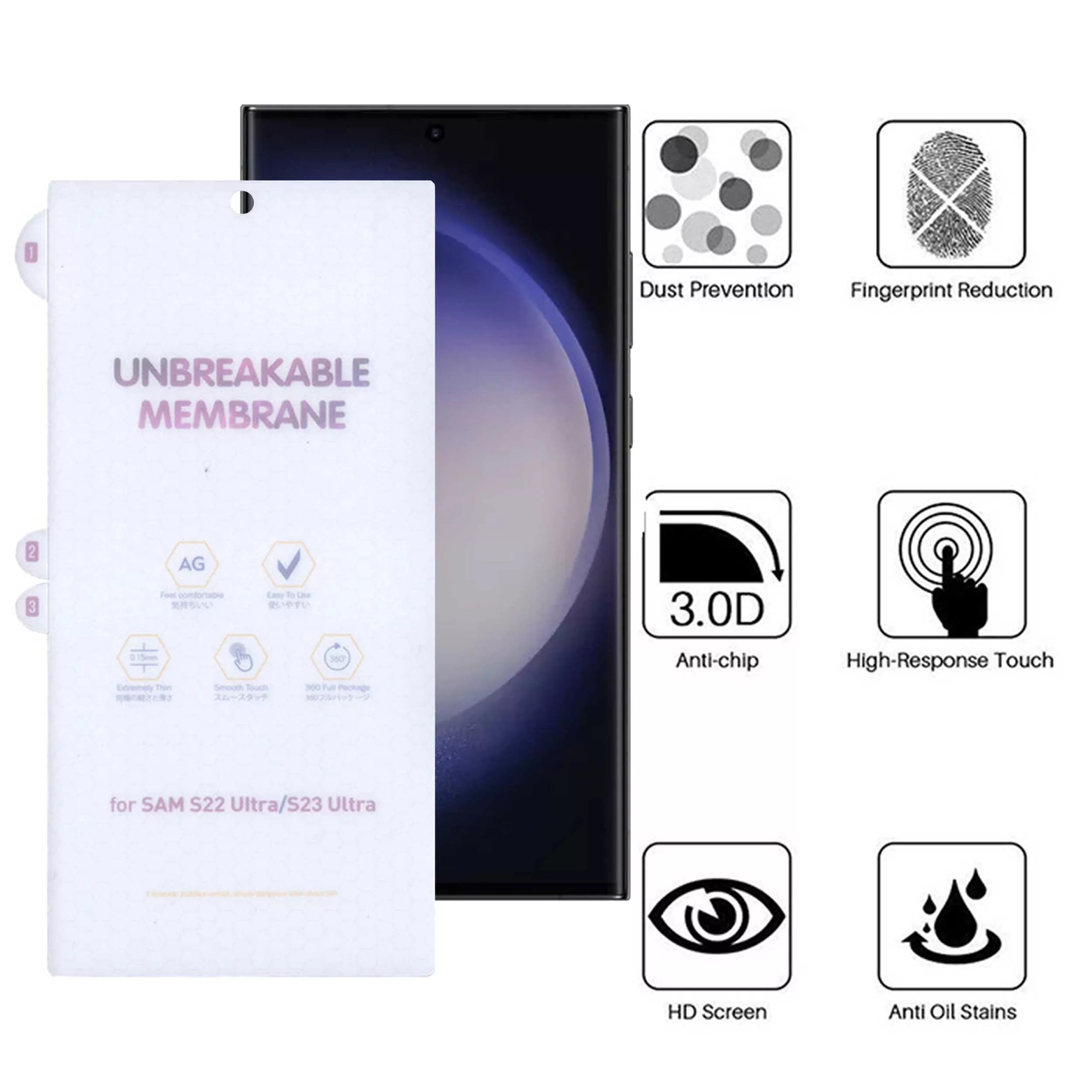 محافظ صفحه نمایش مات اپیکوی مدل Hydatte مناسب برای گوشی موبایل سامسونگ Galaxy S23 Ultra / S22 Ultra