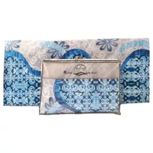 تشک مهمان راما مدل لوکس طرح گل آبی کد 28 یک نفره سایز 90×190 سانتی متر