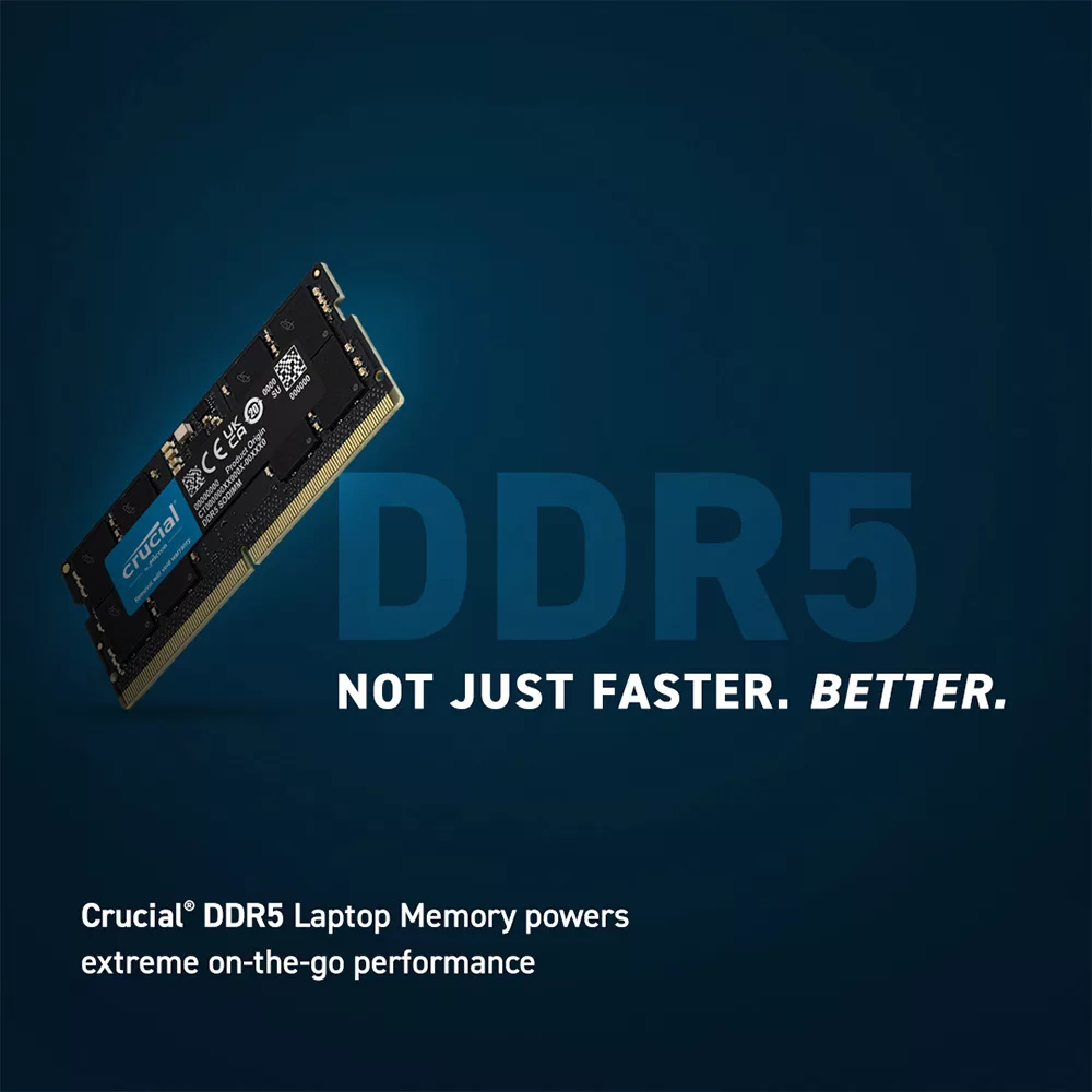 رم لپ تاپ DDR5 تک کاناله 5600 مگاهرتز CL46 کروشیال مدل CT16 ظرفیت 16 گیگابایت