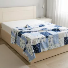 ملحفه آدنو مدل چهل تکه کد IR155 دونفره سایز 240×240 سانتی متر