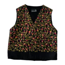 جلیقه زنانه مدل شکوفه سوزن دوزی