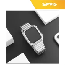 بند اسپریگ مدل Swatch مناسب برای اپل واچ Ultra 49 میلی متری به همراه کاور