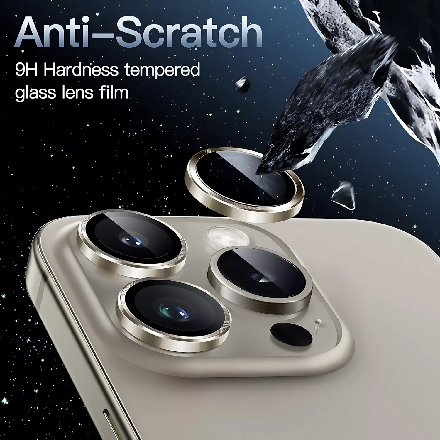 محافظ لنز دوربین شیشهای اسپیگن مدل Optik Pro مناسب برای گوشی موبایل اپل iPhone 16 Pro