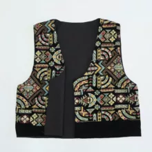 جلیقه زنانه مدل مخمل سوزن دوزی کد ۰۳۹