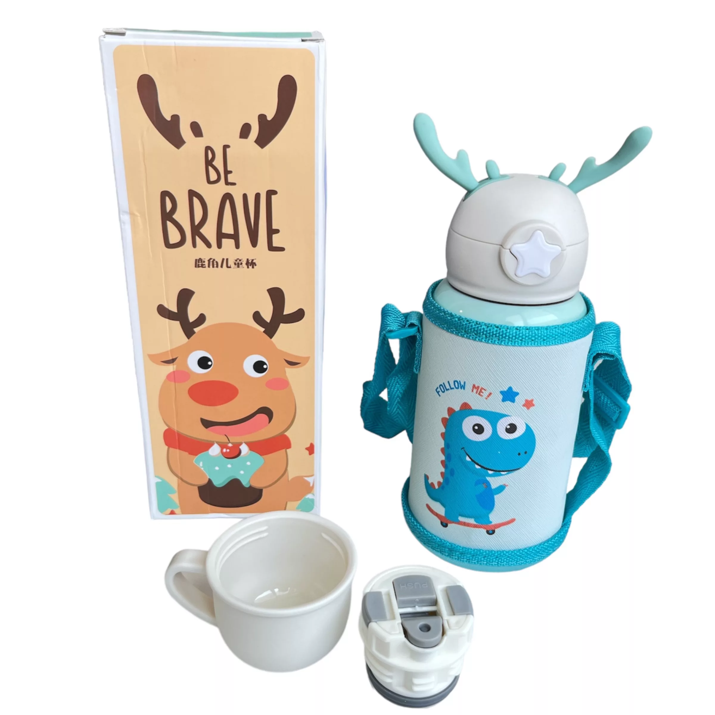 فلاسک کودک مدل دایناسور کد VT2726 گنجایش 0.5 لیتر