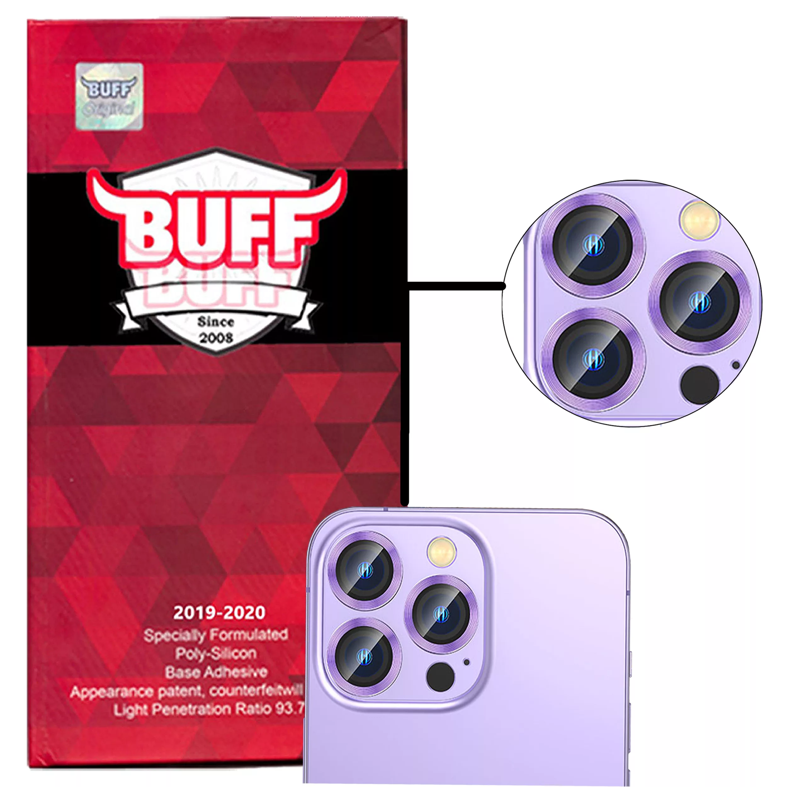 محافظ لنز دوربین بوف مدل HD-ColorLenz مناسب برای گوشی موبایل اپل Iphone 14 Pro Max / 14 Pro