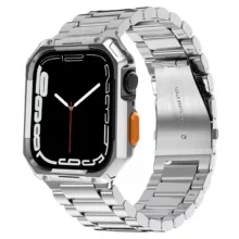 بند ساعت آکوآرا مدل Hexa 3Bead مناسب برای اپل واچ 46 میلیمتری سری 10 به همراه کاور