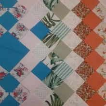 روتختی یک نفره مدل چهل تکه دست دوز سایز 175x125 سانتی‌متر