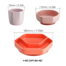 ست ظرف غذا کودک هی ارو شی مدل لانه زنبوری