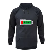 هودی زنانه مدل باتری رنگ ذغال سنگی