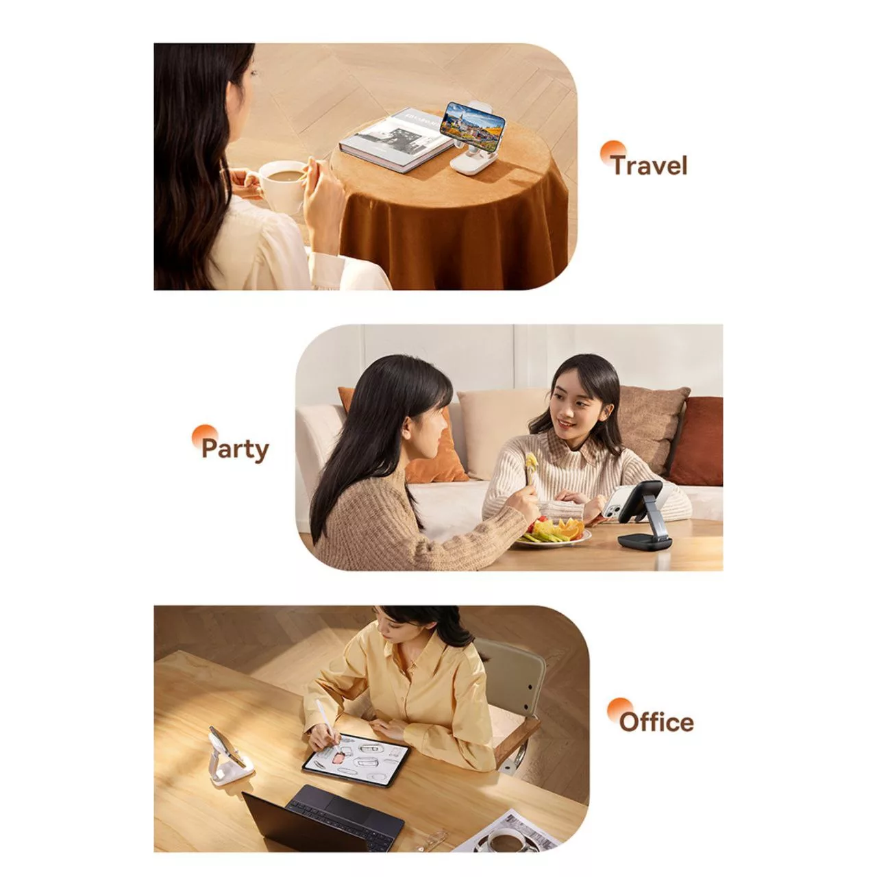 پایه نگهدارنده گوشی موبایل بیسوس مدل Seashell Series