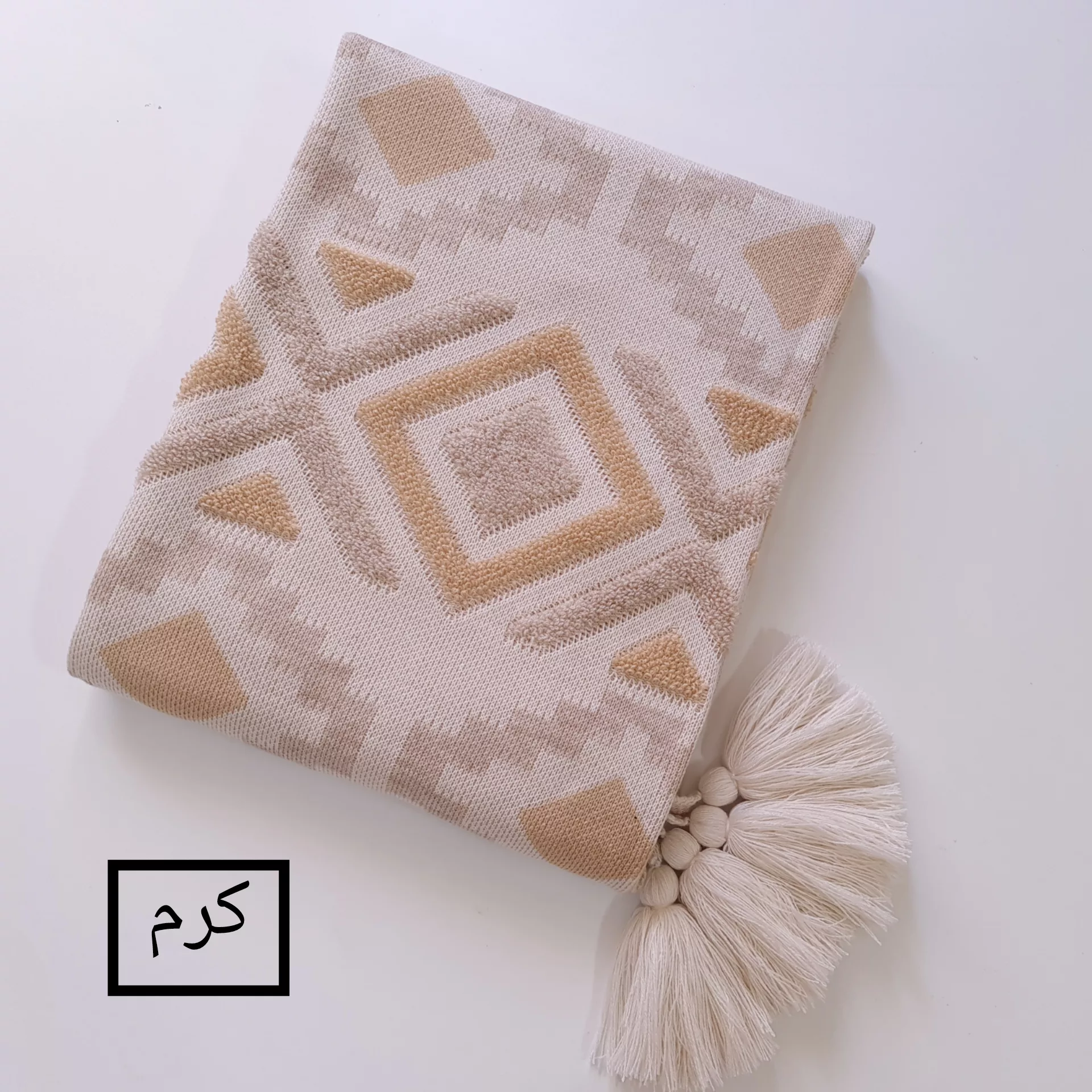 شال مبل مدل پانچدوزی کد 2 سایز 170×140 سانتیمتر