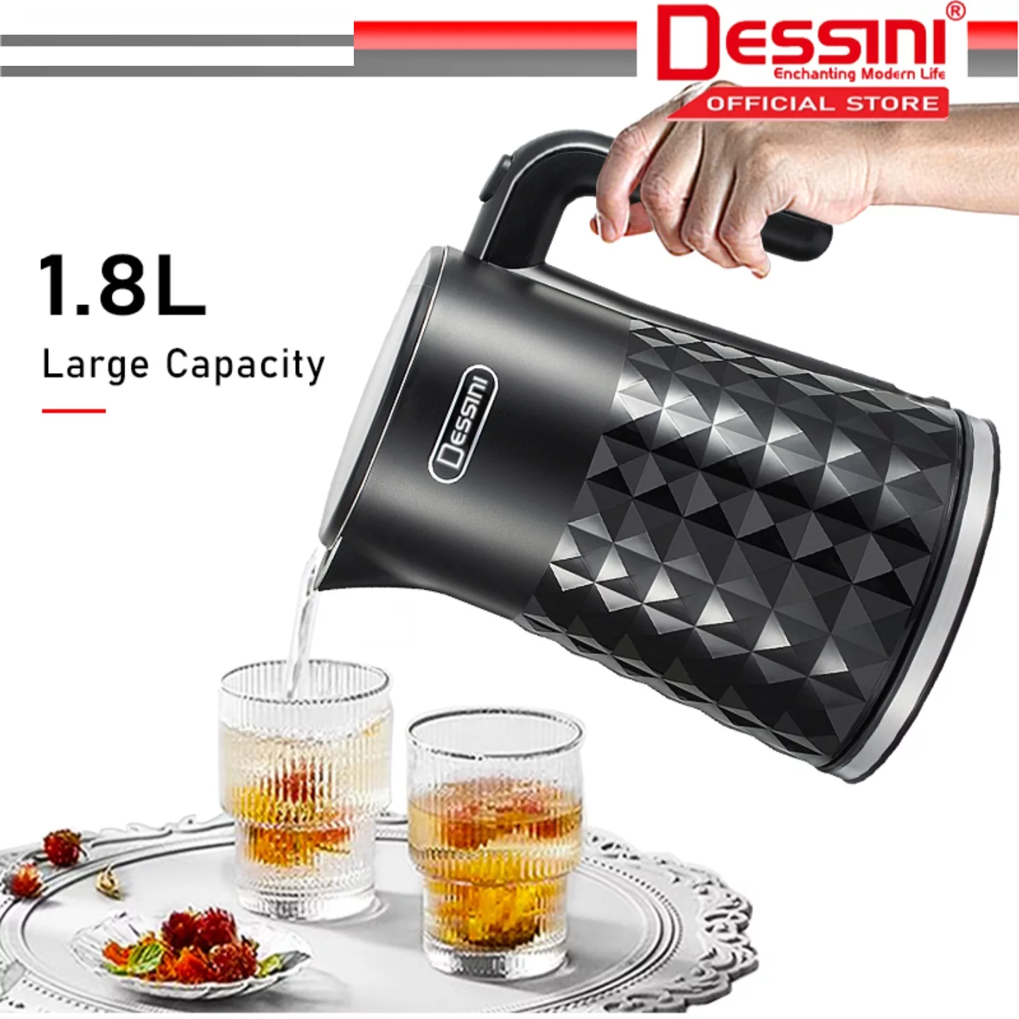 کتری برقی دسینی مدل DS-20SS گنجایش 1.8 لیتر