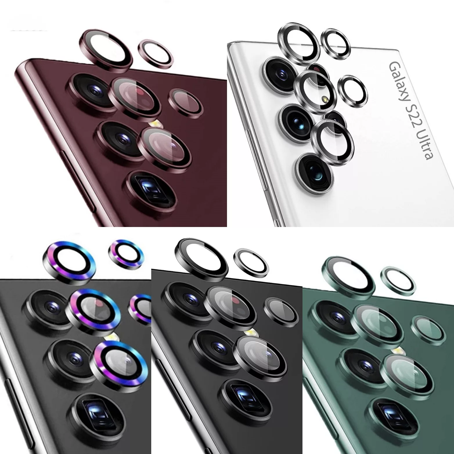 محافظ لنز دوربین اپیکوی مدل HD-ColorLenz مناسب برای گوشی موبایل سامسونگ Galaxy S22 Ultra