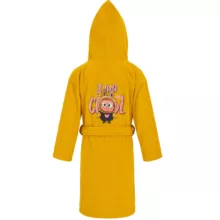 حوله پالتویی کودک زمرد حریر مدل اسپرت طرح لبوبو سایز 90