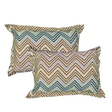 رو بالشی مدل پاکتی طرح جناقی سایز 70*50 سانتی‌متر بسته 2 عددی