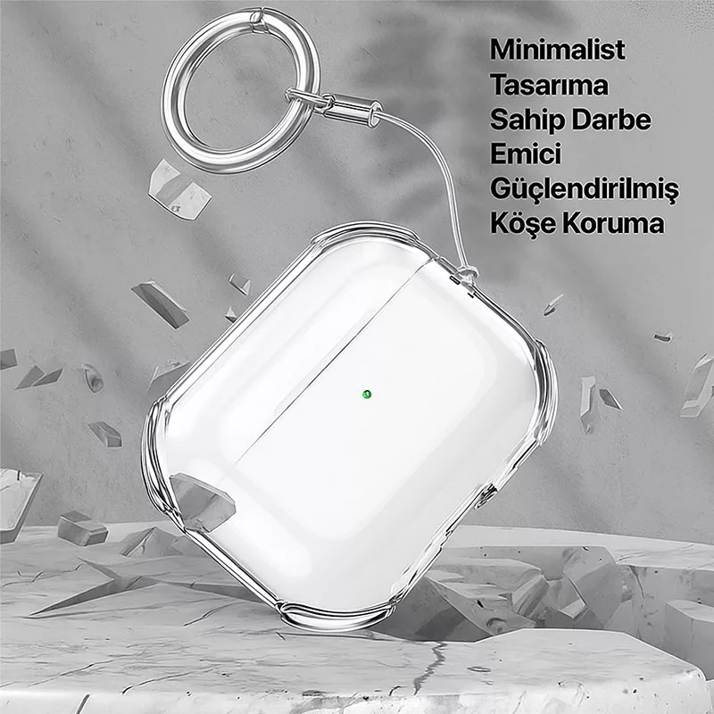 کاور گوف مدل Clear Air Bag مناسب برای کیس اپل Airpods Pro 3 به همراه آویز