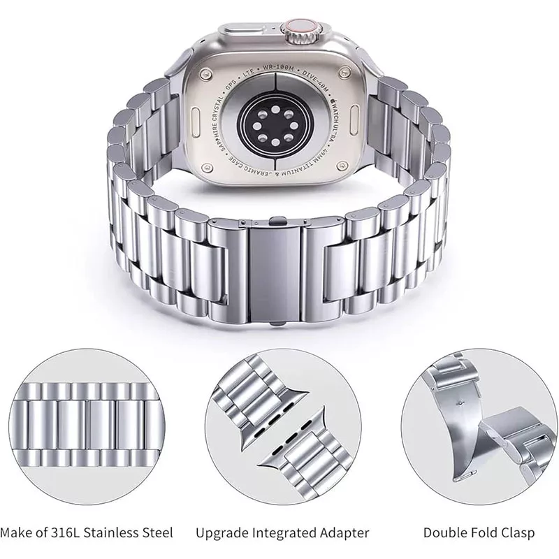 بند اپیکوی مدل Metallic مناسب برای اپل واچ سری 1/2/3/4/5/6/7/8/9/SE/Ultra سایز 42/44/45/49 میلی متری