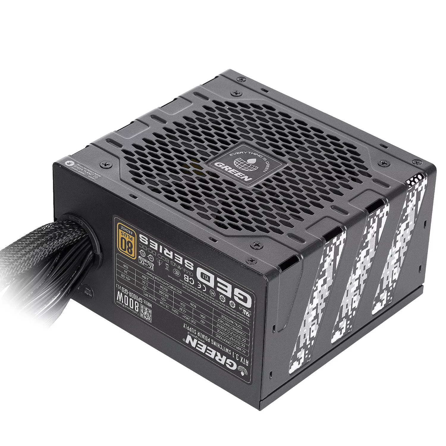 منبع تغذیه کامپیوتر 800W وات گرین مدل GP800A-GED V3.1 (ATX 3.1)