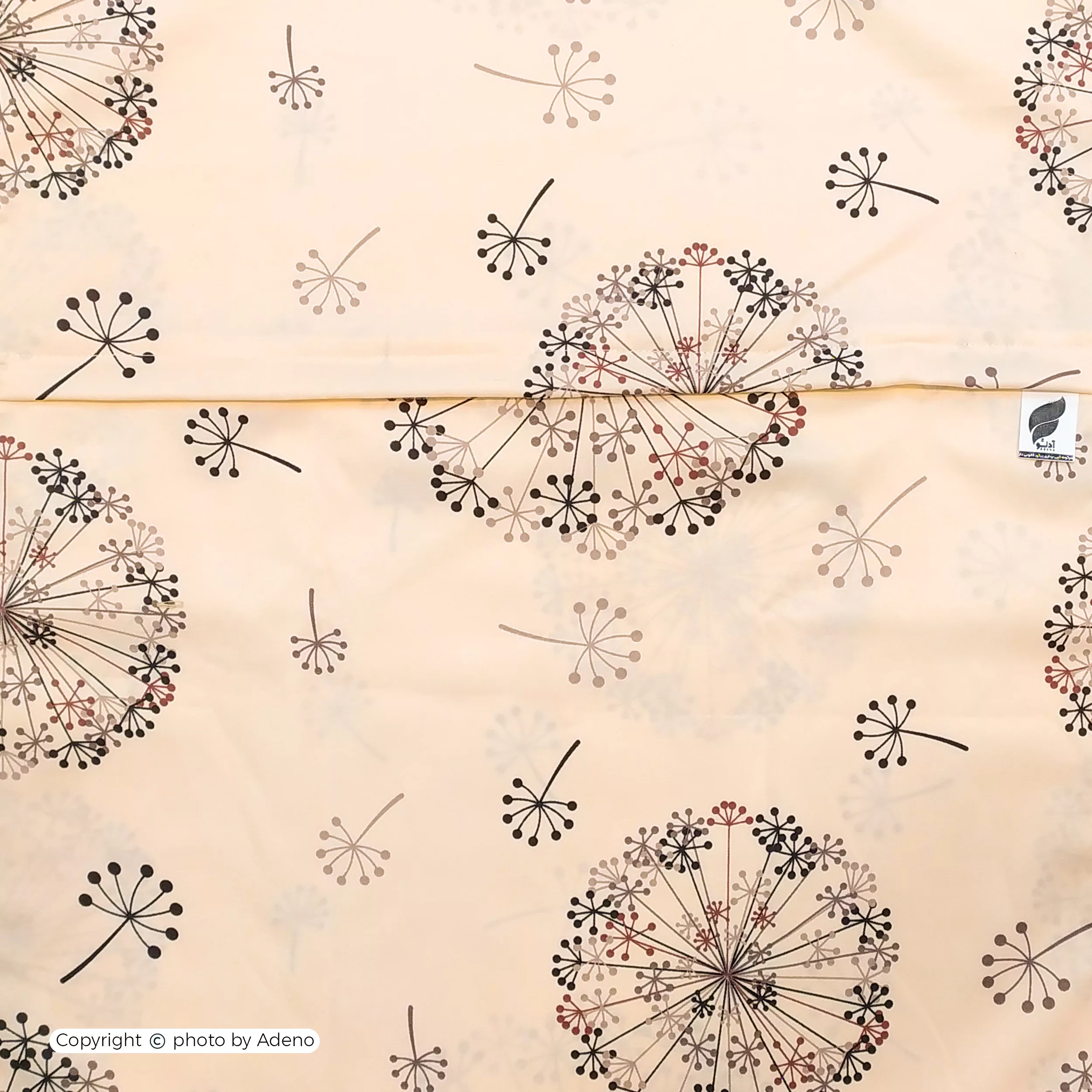 ملحفه تشک مهمان آدنو مدل Dandelion کد IR119 یک نفره سایز 90x190 سانتی متر