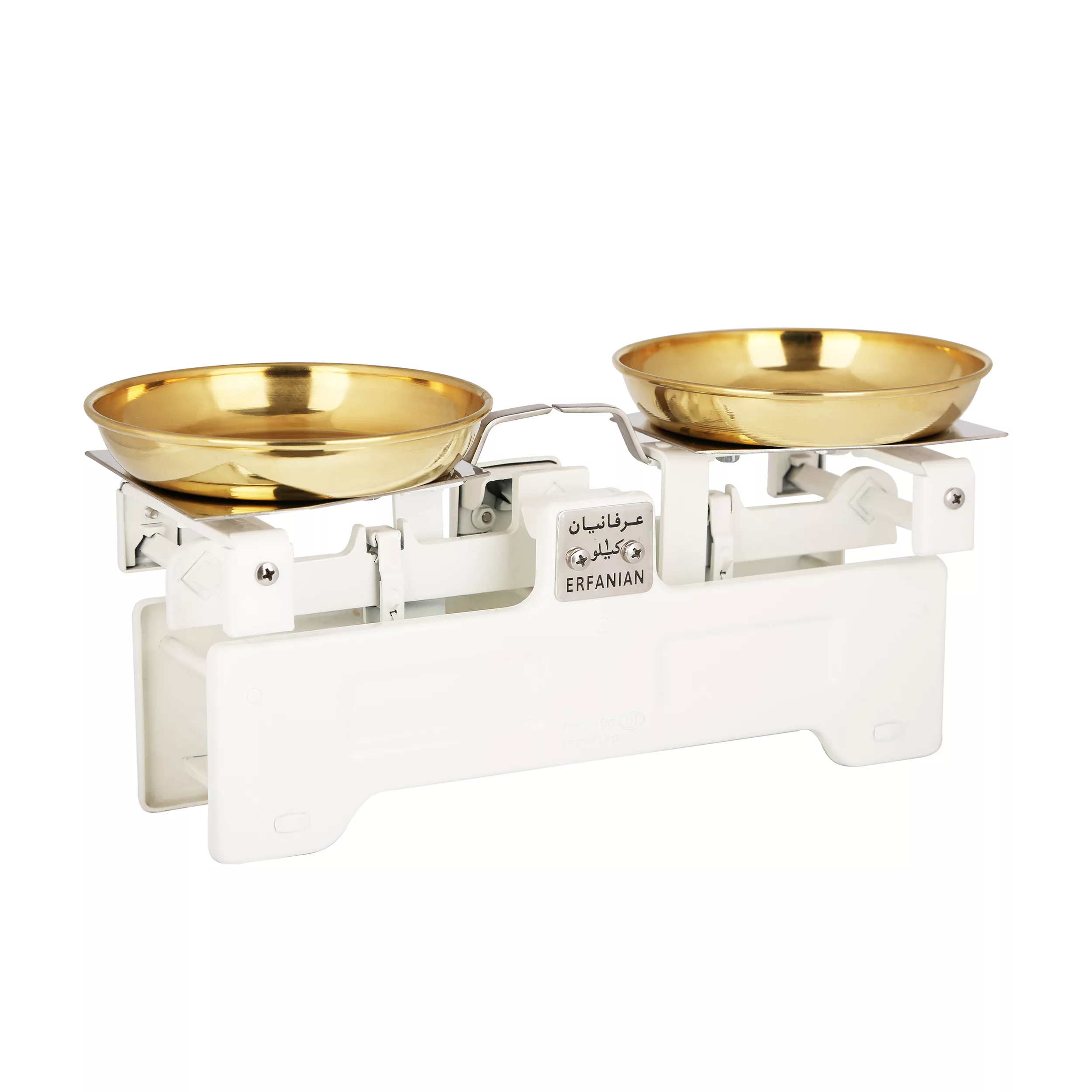 ترازو فروشگاهی عرفانیان مدل دو طرف تخت با کفه برنجی بزرگ و کوچک