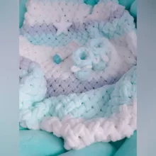 شال مبل وتخت طرح پافی سایز 100×90 سانتی متر