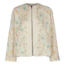 کت رسمی زنانه مدل گل بهار  رنگ کرم