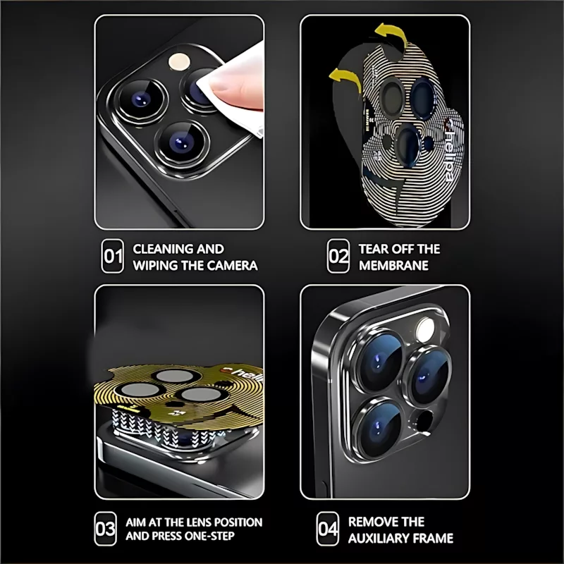 محافظ لنز دوربین چلیپا مدل Luminous مناسب برای گوشی موبایل اپل iPhone 14 Pro / 14 Pro Max