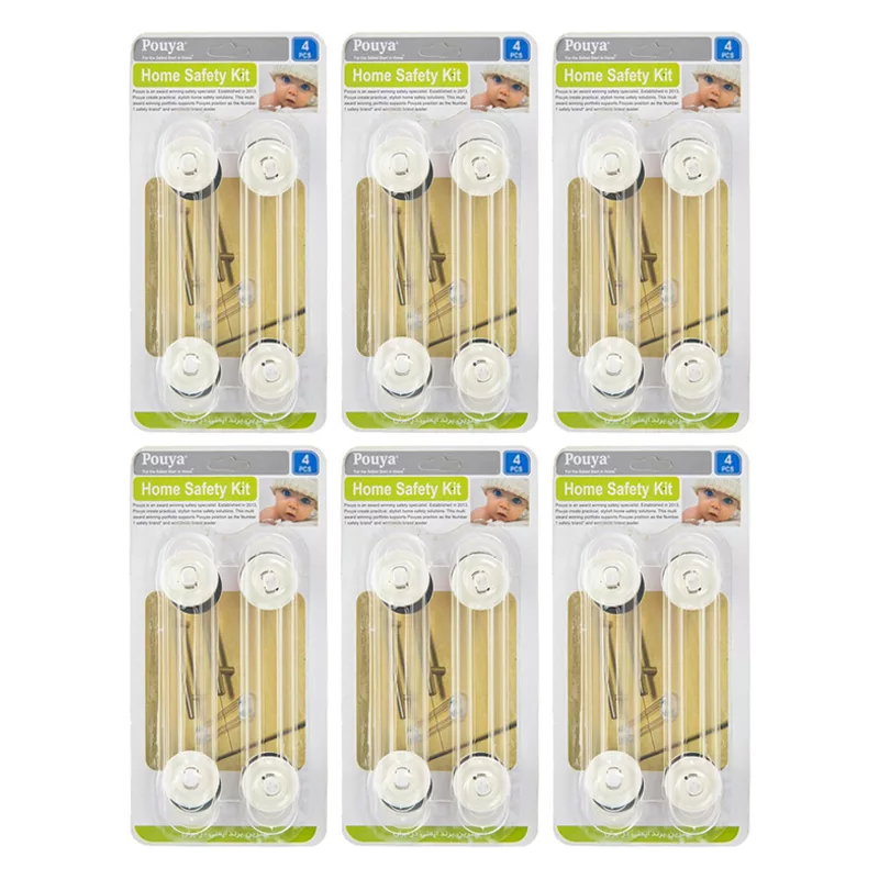 قفل درب کابینت مدل Home Safety Kit شش بسته 4 عددی