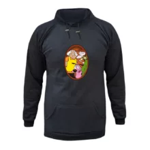 هودی زنانه مدل IMG  رنگ ذغال سنگی